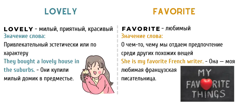 Чем отличается Lovely и Favorite