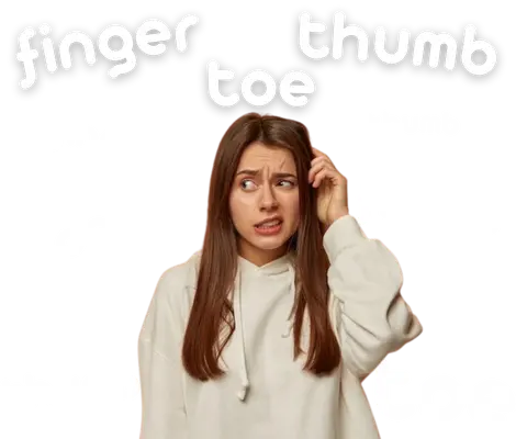 В чём разница между Finger, Thumb и Toe