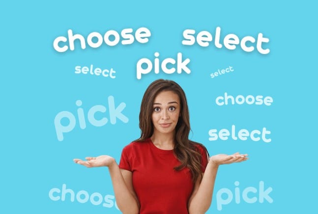 Чем отличается Choose, Pick, Select — Объясняем за 15 Секунд!